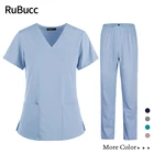Медицинская одежда, Скрабы, детские штаны для кормления эластичная медицинская униформа для летняя униформа медсестер женщин, тонкая светильник ткань с коротким рукавом