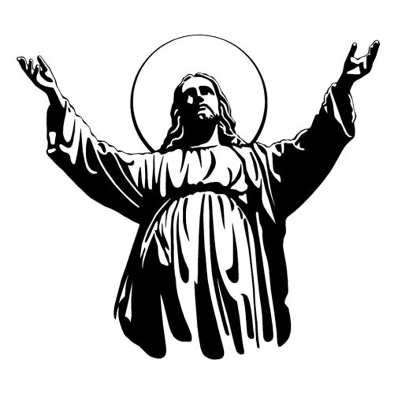 

Jesus Son of God Decor Vinyl Car-Styling Stickers Decals Cover Scratches Waterproof Window Windshield Accessories Black/Silver
