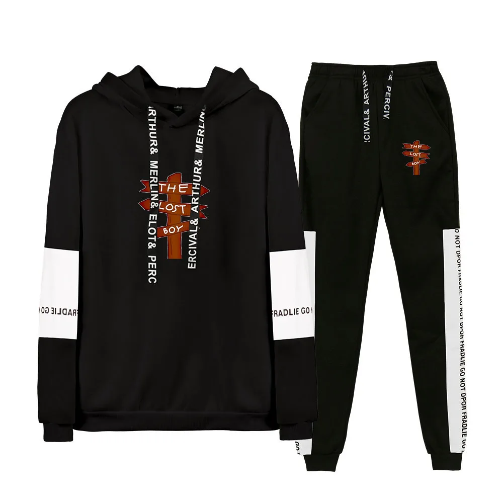

WAWNI Ybn Cordae Fashion Print Hoodie Sweatshirt Two Piece Set Cotton Popular Hip Hop Pullover Pants Oversized Clothes 2021