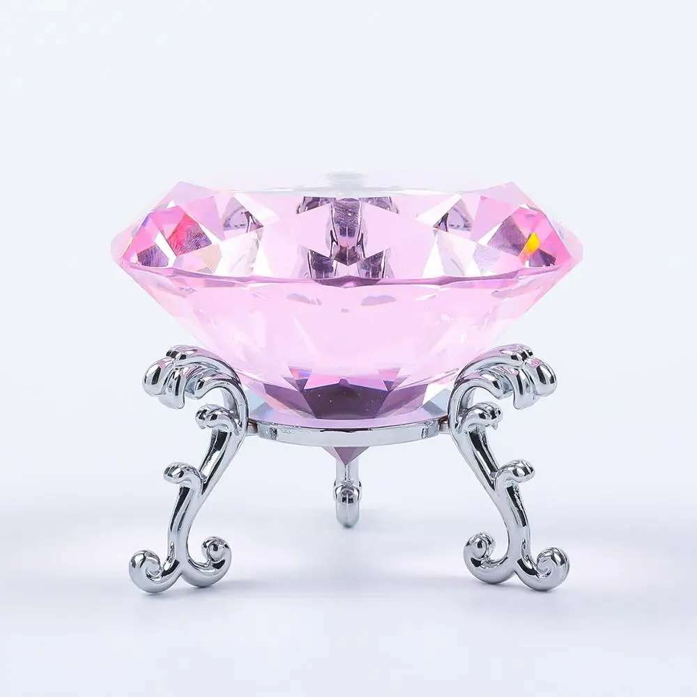 Красочные кристаллы бриллианты розовый красный синий пресс папье гигантское