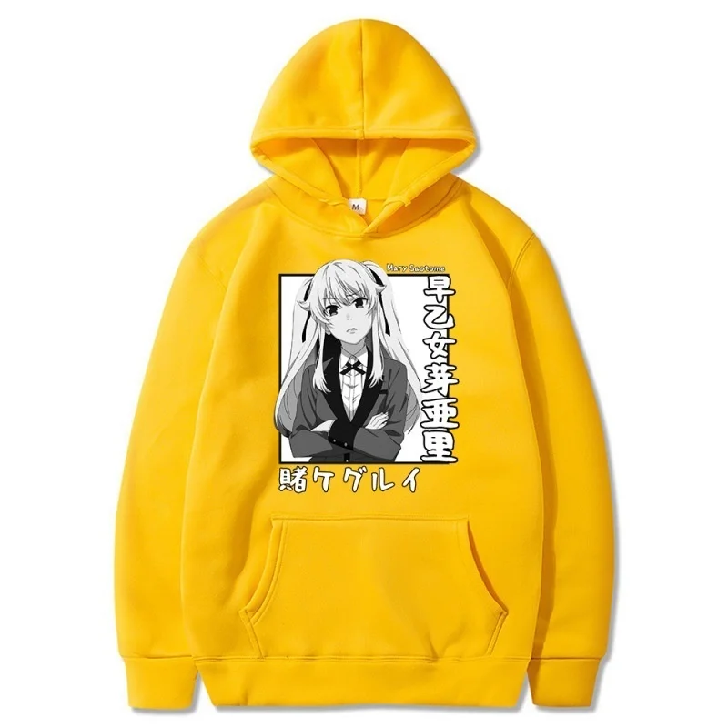 

Meari Saotome Hoodies Anime Cosplay Kakegurui Beautiful Girl Print Men Women Solid Loose Oversized Pullovers Sweatshirt 2021