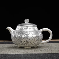 classic baifu sterling silver teapot 999 snowflake silver handmade silver teapot household teapot and tea set