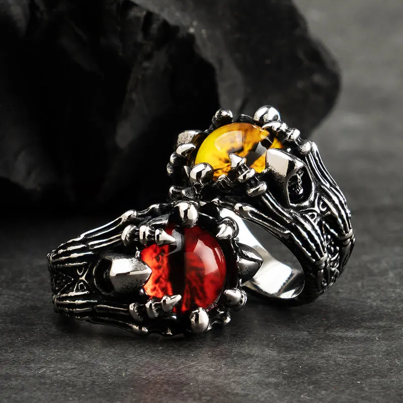 Мужские кольца из нержавеющей стали с глазами дьявола властные модные ювелирные