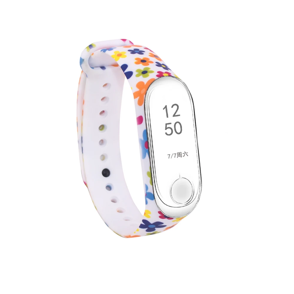 Mi band 3 4 красочные ремешки mi band 3 4 аксессуары сменный силиконовый браслет для Xiaomi mi 3 4 смарт-браслеты - Цвет: 22