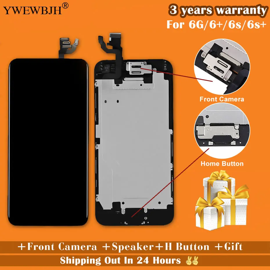 ЖК экран YWEWBJH AAA для iPhone 6 в сборе Plus 6s дисплей с сенсорным экраном сменный без