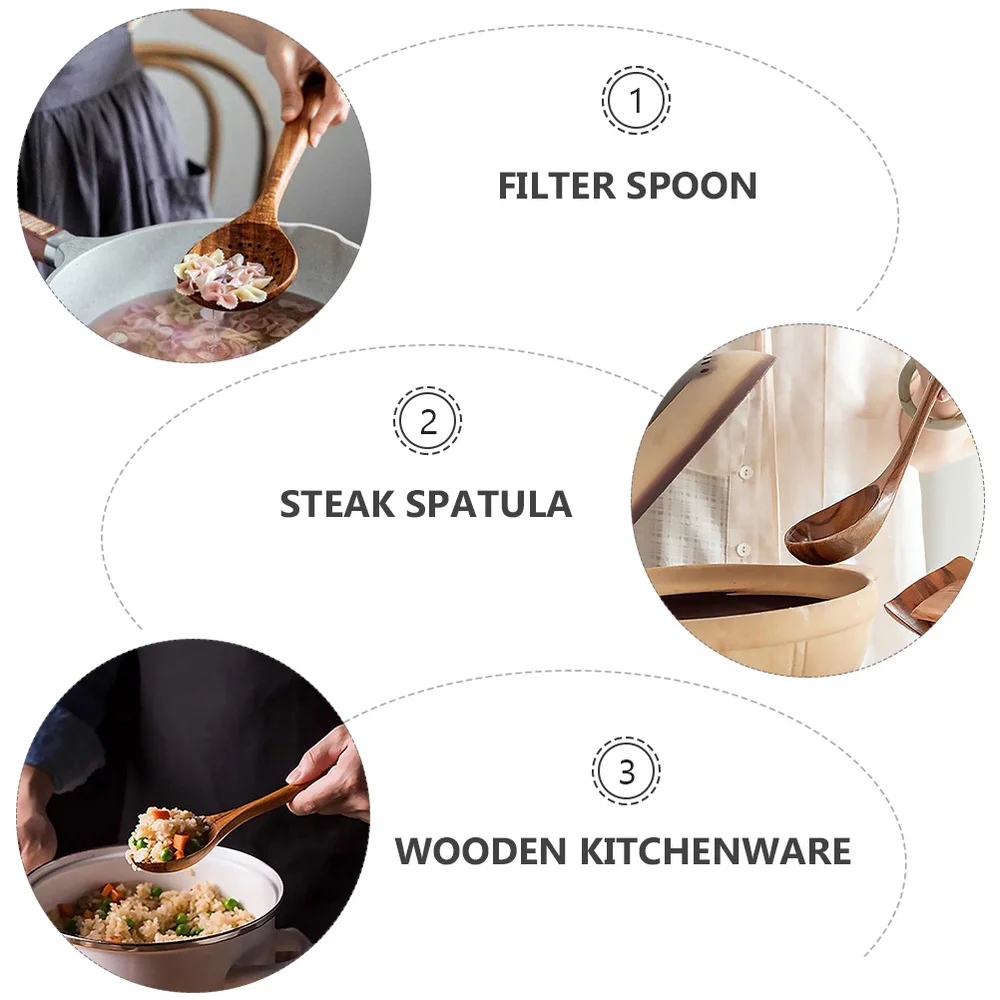 

1 Set of Kitchenware Slotted Scoop Stir-frying Spatula with Bucket (Coffee)