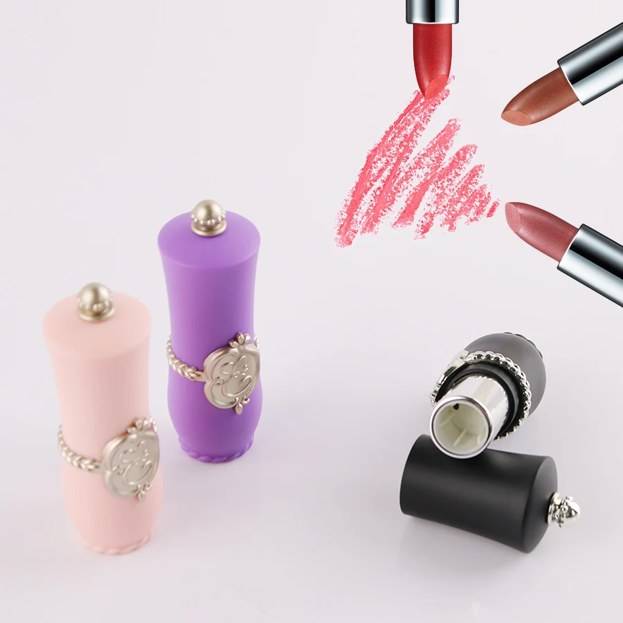 100 шт. 4 г разноцветная пустая тюбик для губной помады в дворцовом стиле круглый