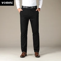brand new plus size 44 46 plus casual pant pocket badge elastic trouser skinny slim cutting mens high quality cy9109