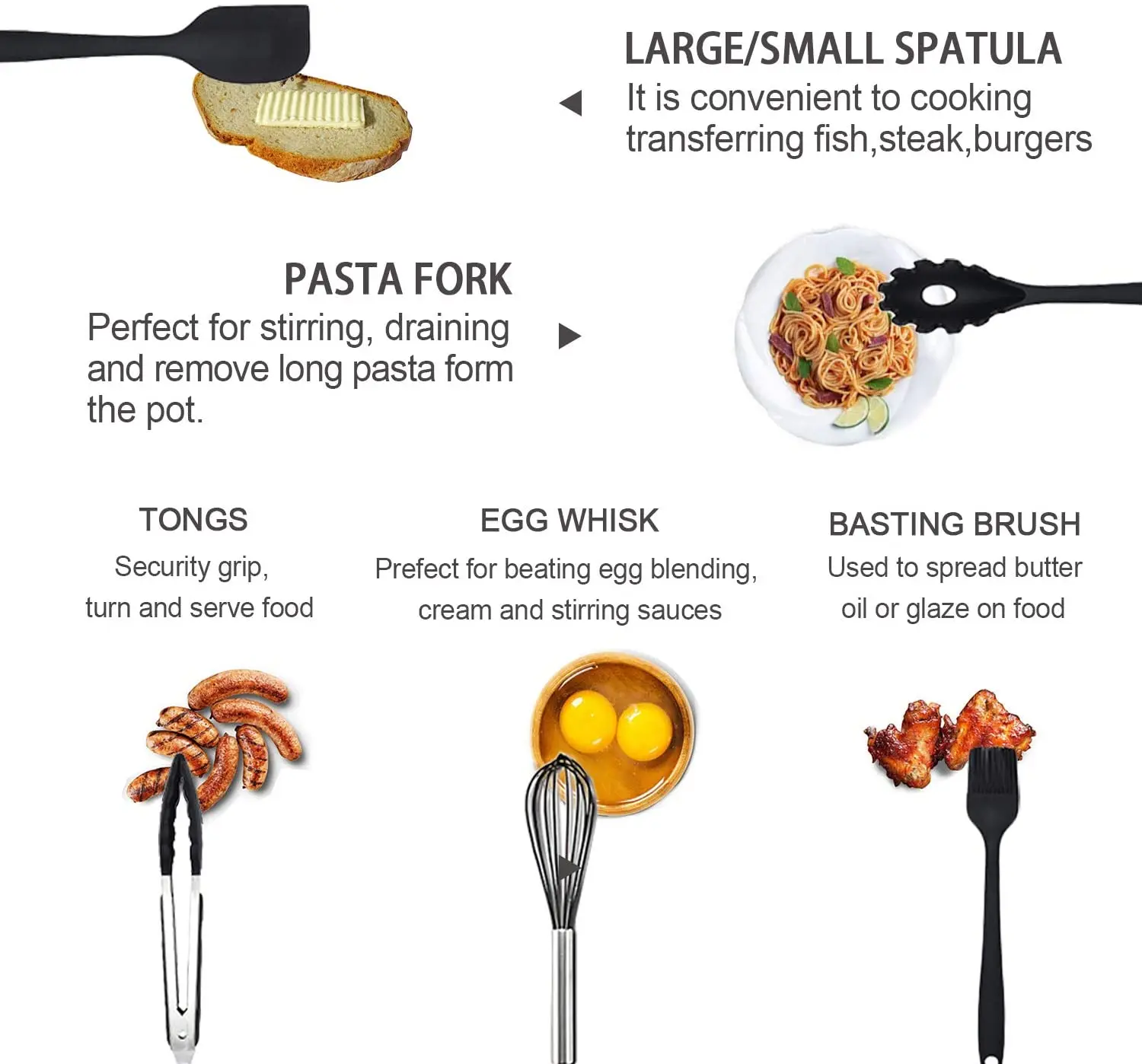 Набор силиконовой посуды для кухни термостойкая кухонная утварь набор не