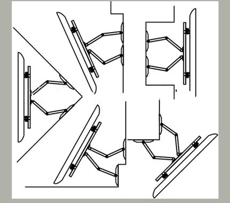 Сверхмощное настенное Угловое крепление для телевизора 26 55 дюймов гибкий