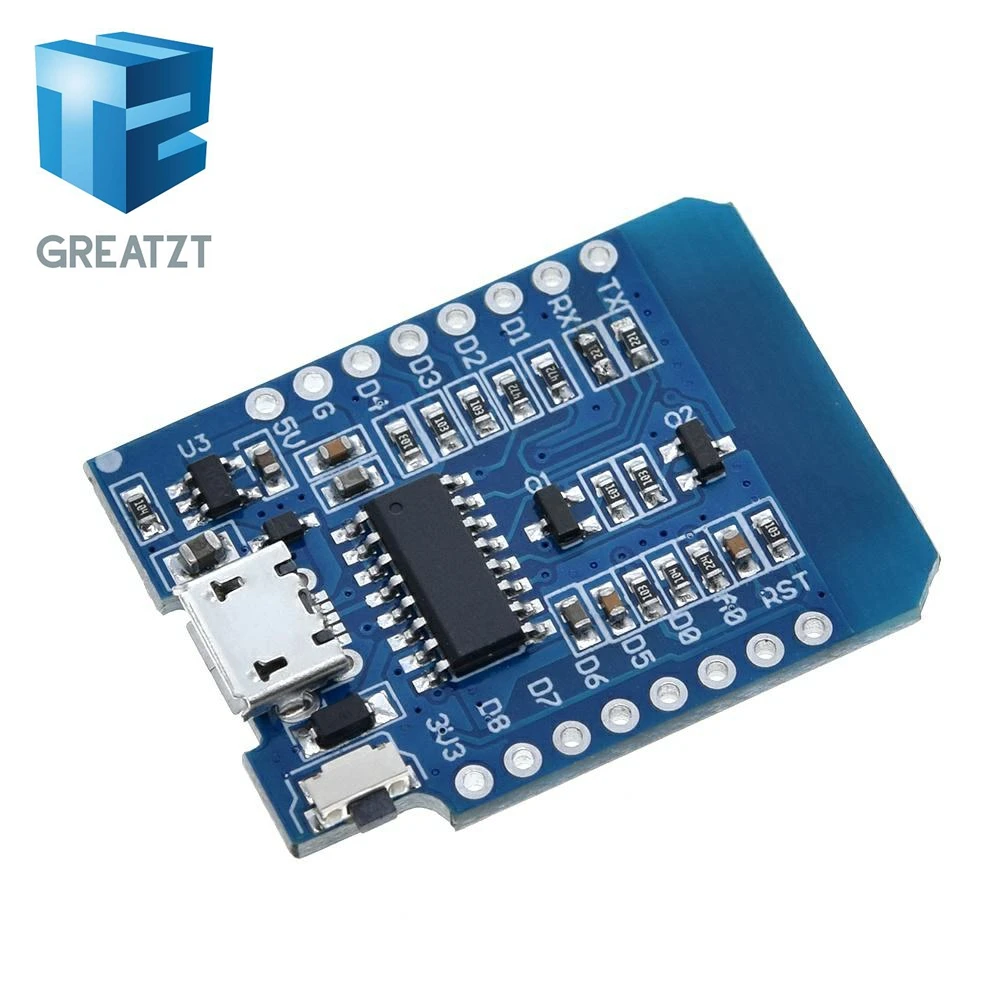 GREATZT ESP8266 ESP 12 ESP12 WeMos D1 Mini Module Wemos WiFi макетная плата Micro USB 3 V на основе 8266EX 11 Dig|nodemcu 4m|d1