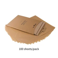 100pcs brown kraft wrapping paper food wrapping original wood pulp waterproof oil resistant laminating tray paper baking tools