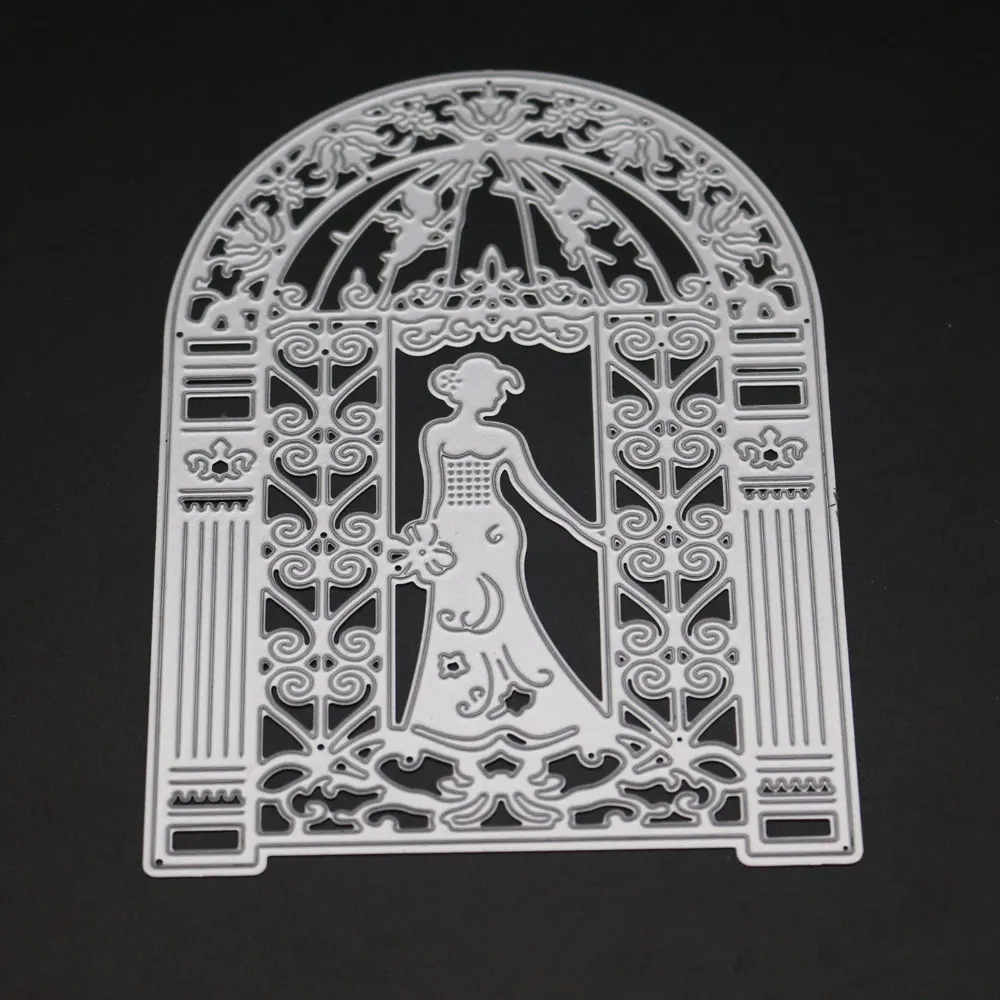 

Arch Door Frame Metal Cutting Dies Stencil Lady Princess Dress Troqueladora DIY Scrapbooking 2019 New Craft Stamps And Dies