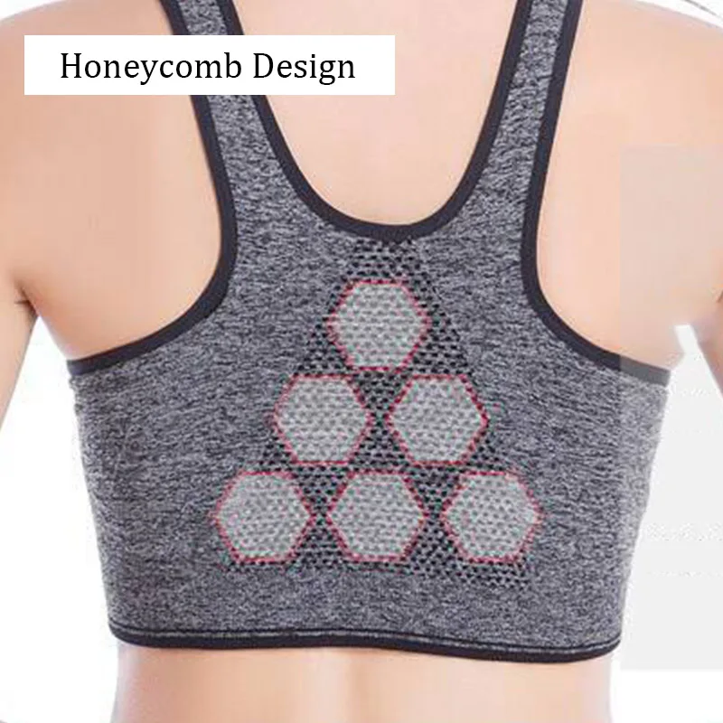 

Yoga Sports Bra Tops Zipper Push Up Yoga Bra Fitness Top Athletic Running Breathable Shockproof Padded Active Wear Gym Vest