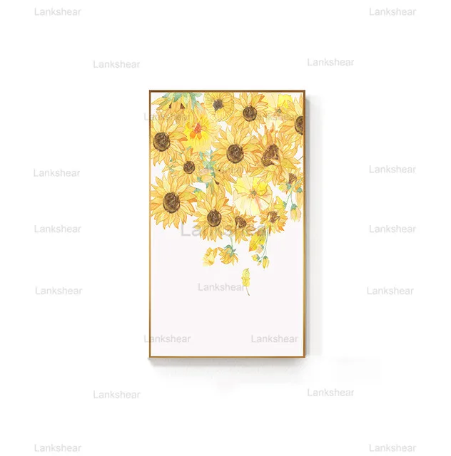 

Modern Canvas Chrysanthemum Feather Pictures Nordic Style Painting Wall Art Home Decor Modular Poster for Living Room No Frame