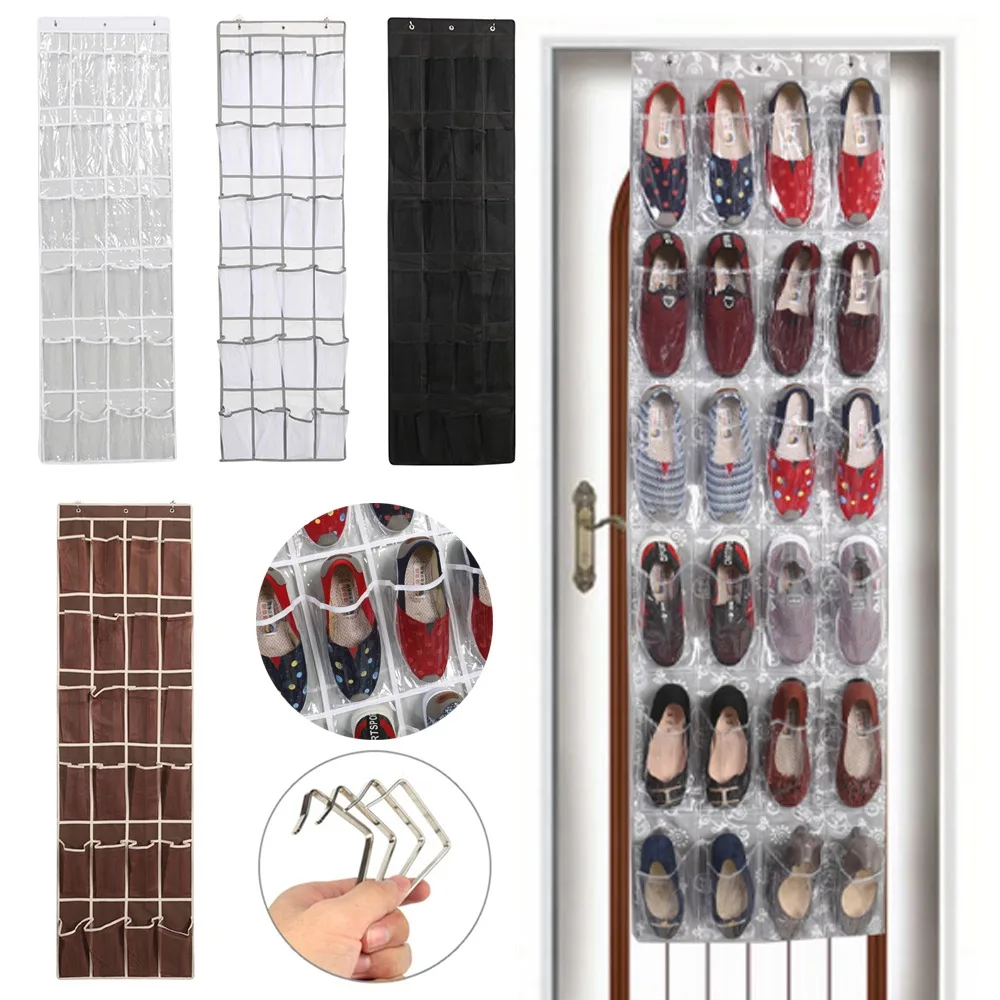 

24 pocket Large Mesh Cloth Box Storage Hanging Bag Wall-mounted Sundries Organizer Holder Room Shoes Slippers Storage Bag