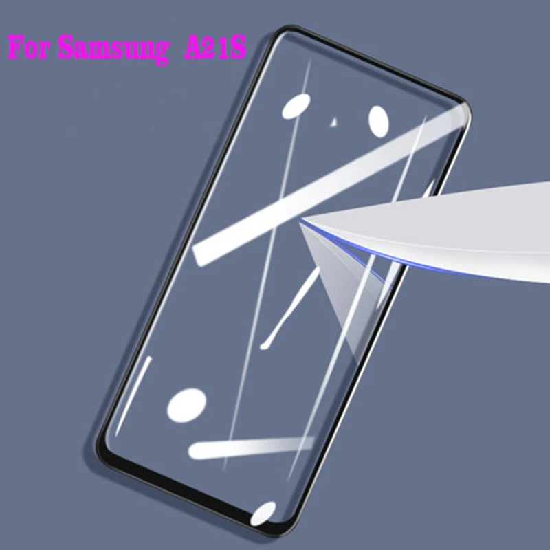 3D закаленное стекло для Samsung Galaxy A21S полное покрытие 9H пленка Взрывозащищенная