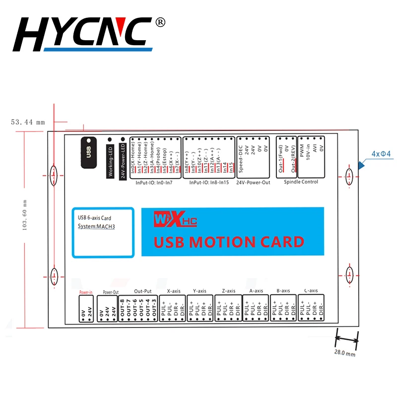 USB-карта управления движением Mach 3 CNC 4 6 Axis XHC MK4 USB-разрыв поддержка windows 7 системы