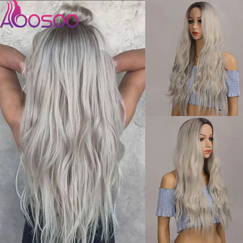 

AOOSOO Body wave transparent lace wig part lace wig cosplay party