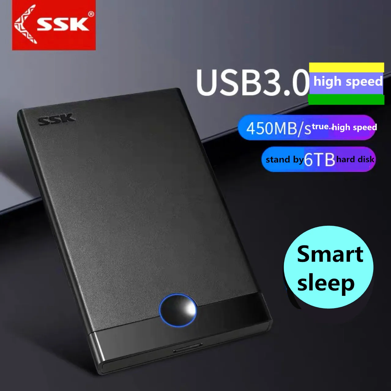 Новый ssk 2 5 дюйма Жесткий диск SSD чехол Sata USB C 3 0 адаптер Бесплатная ящик для
