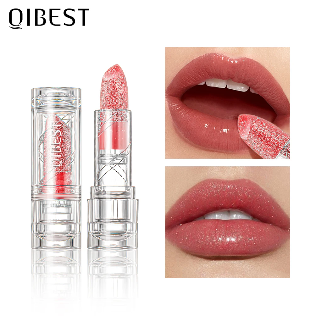 

6-Color Lipstick, Sparkling Diamond Color Changing Lipstick, Bling, Slightly Flashing, Warm, Moisturizing, Waterproof