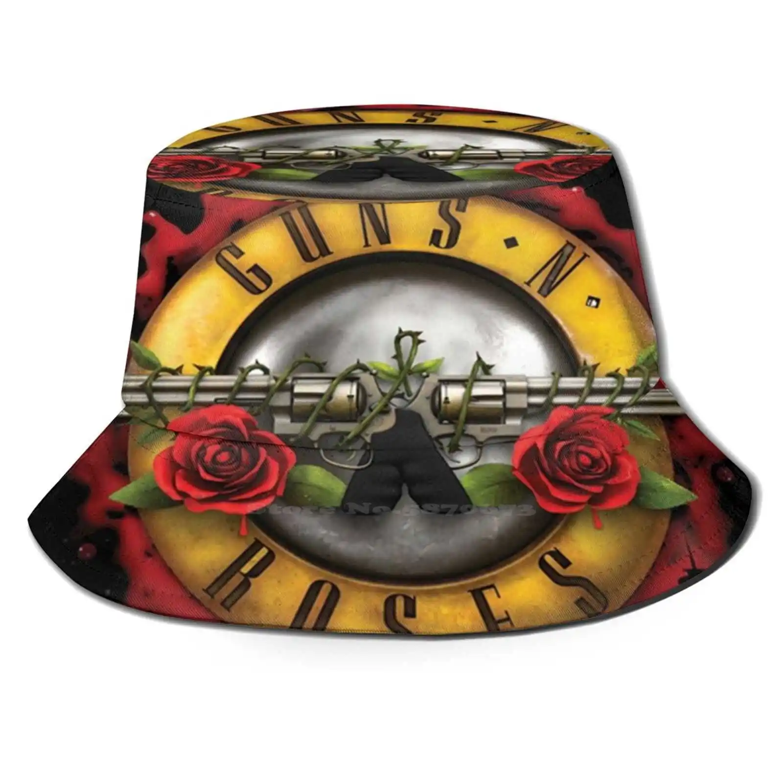 

Fire N Roses 2021 Bulnov унисекс шляпы рыбака Панамы пистолеты N Fire Gnr Bulnov