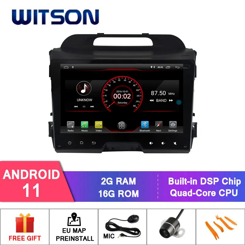 Автомобильный DVD-плеер WITSON Android 10 GPS для KIA SPORTAGE 2010-2014 автомобильный мультимедийный