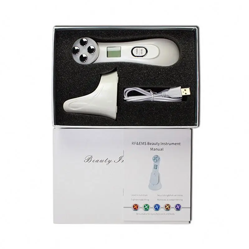 

Colorful photon led light therapy ultrasonic facial massager Wrinkle Anti-Aging RF EMS beauty instrument