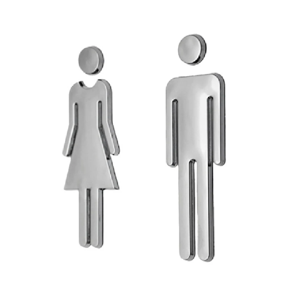 Самоклеящиеся таблички с вывесками для туалета наклейки входа в туалет