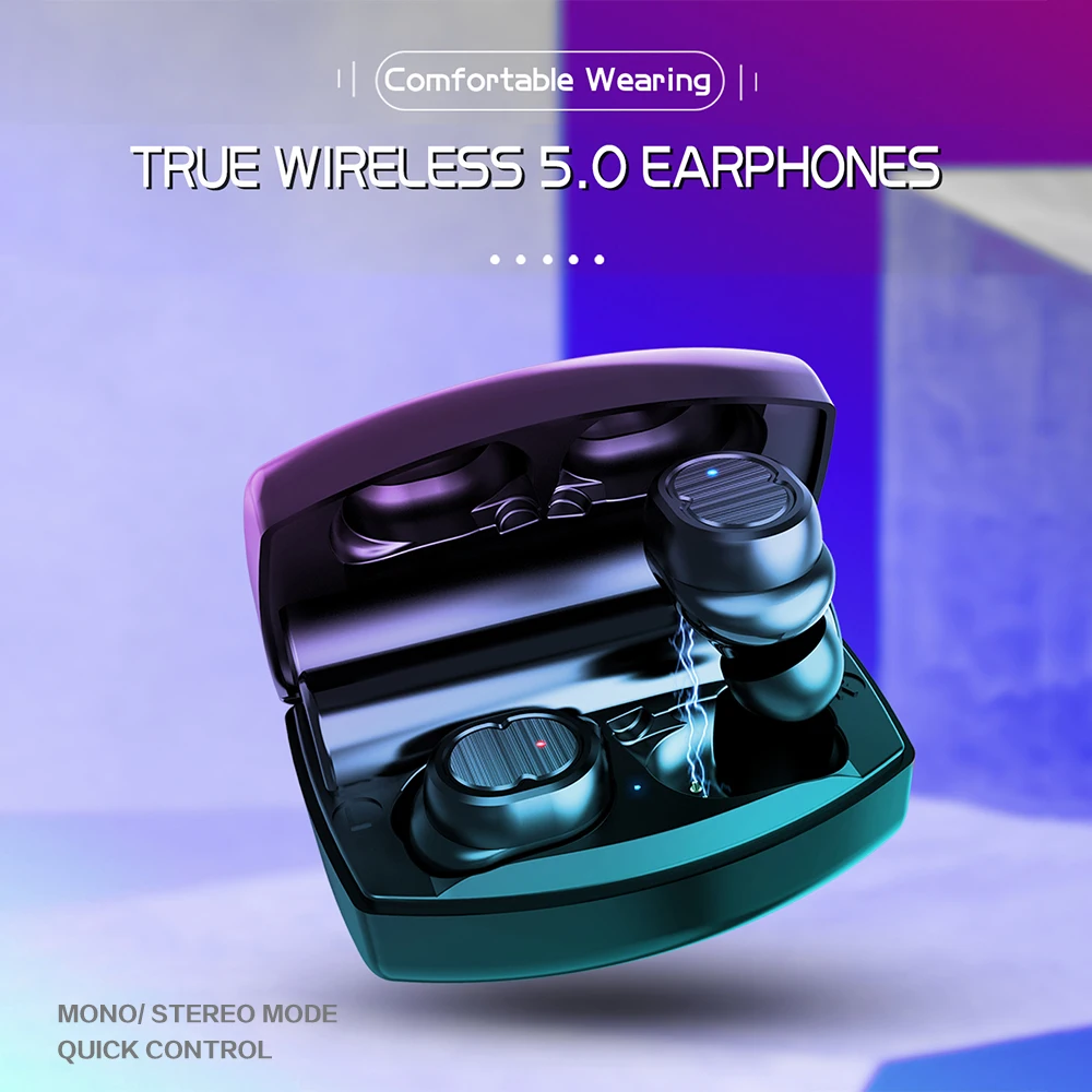 Docooler TWS 8Plus беспроводные наушники BT5.0 стерео водонепроницаемые спортивные ушные