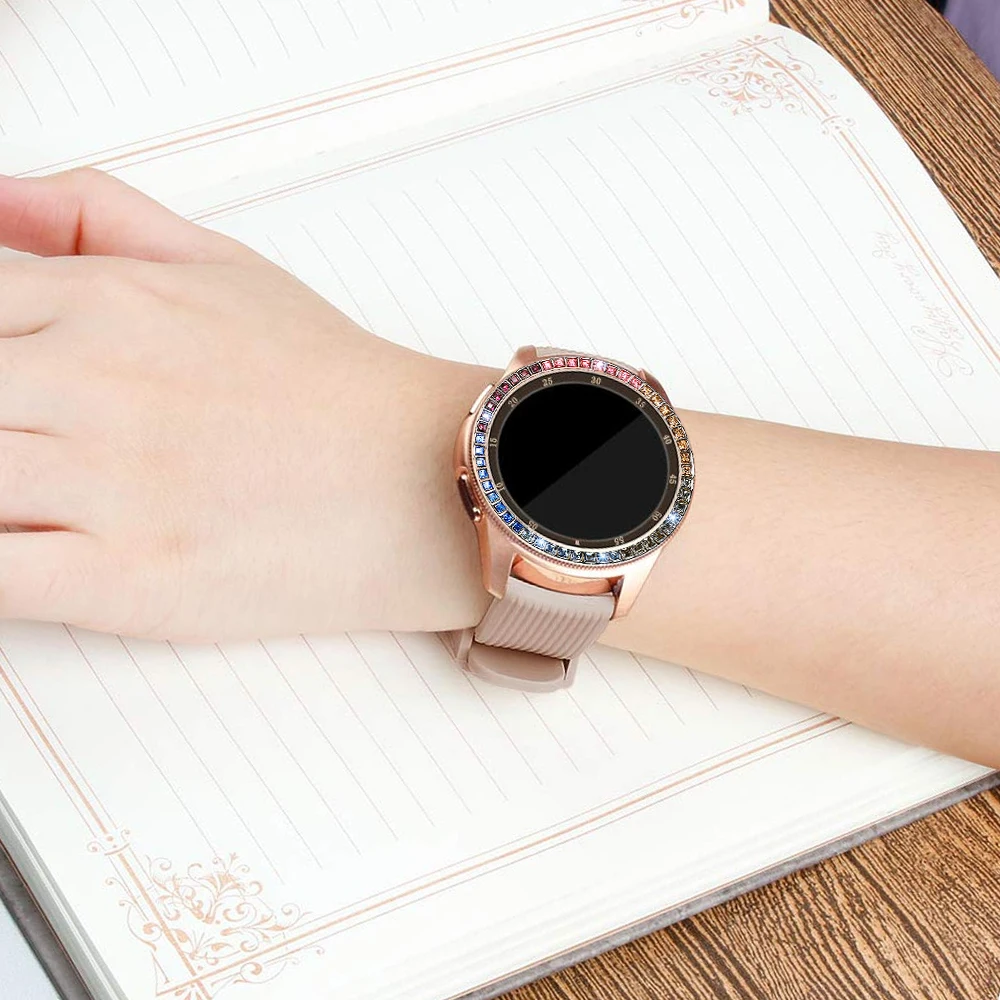 

Diamond bezel ring For Samsung Galaxy Watch 42mm protector Case cover Sport fashion Adhesive Metal bumper Accessories Galaxy 42