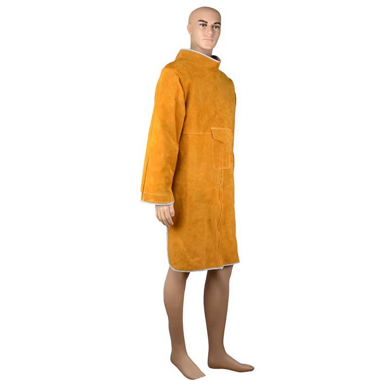 Cow Split Leather Welding Protective Clothing Apparel Welder Safety Jacket Durability Heat and Fire Resistant |