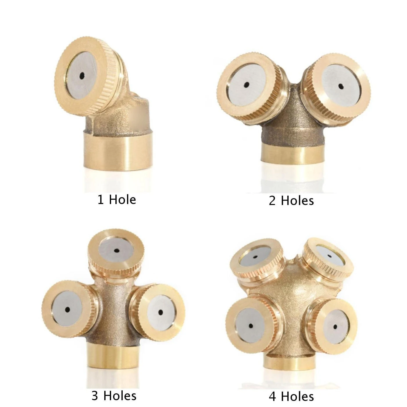 Золотой Регулируемый латунный спрей запотевание сопла садовые разбрызгиватели