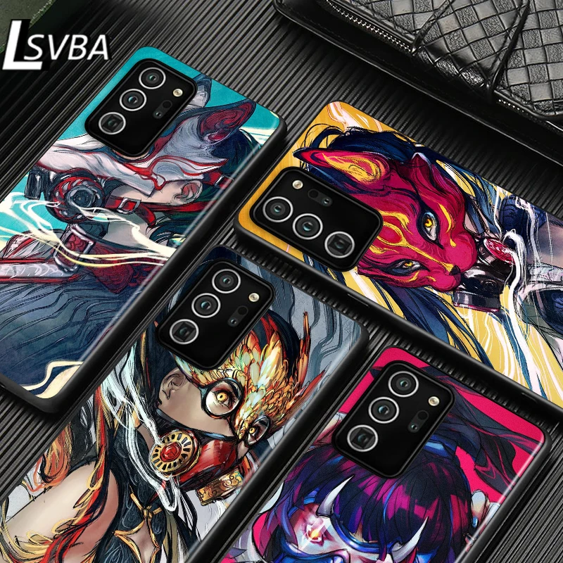

Anime girl samurai Soft TPU for Samsung Galaxy S21 S20 FE Ultra Lite S10 5G S10E S9 S8 S7 S6 Edge Plus Black Phone Case