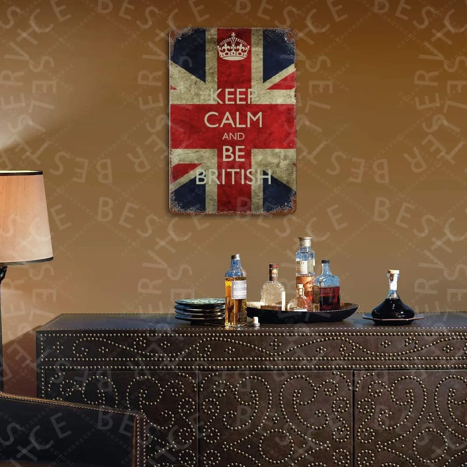 

Keep Calm And Be British Tin Sign Plaque Tin Sign Metal Plate Wall Decor Bar House Club Decorative Iron Painting