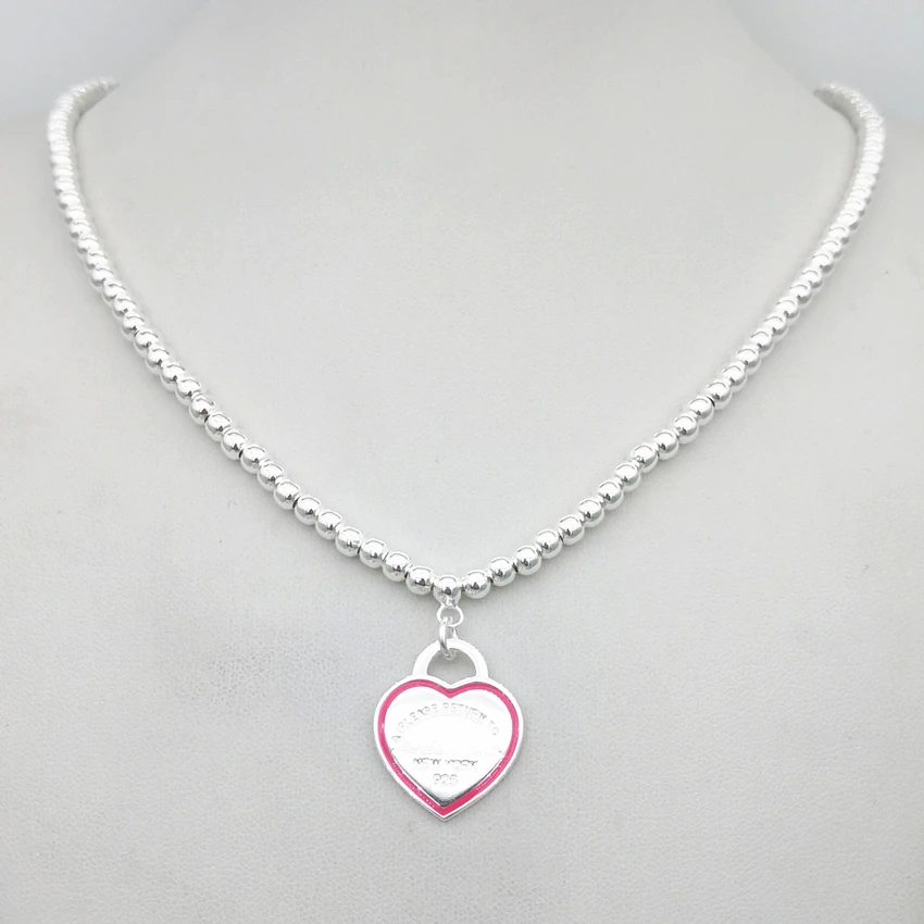 

Hot style fashion lovers 4 mm round bead necklace