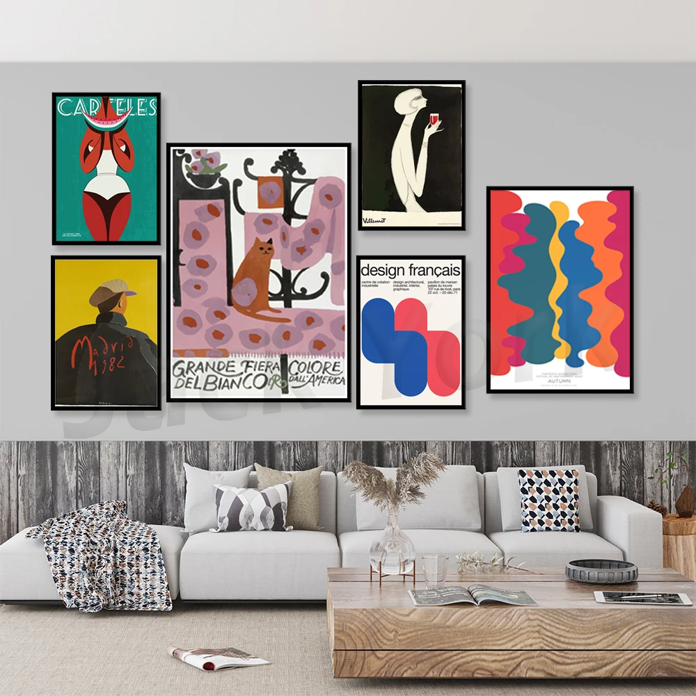 

Paul Rand, 1971, Bauhaus, Abstract Graphics Art, Typography Poster, Mid Century, Living room