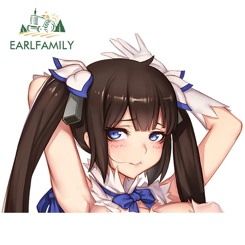 EARLFAMILY 13 см x 9,2 см для DanMachi Hestia, окна, водонепроницаемая автомобильная наклейка, искусственная аниме, доска для серфинга, холодильник, графика