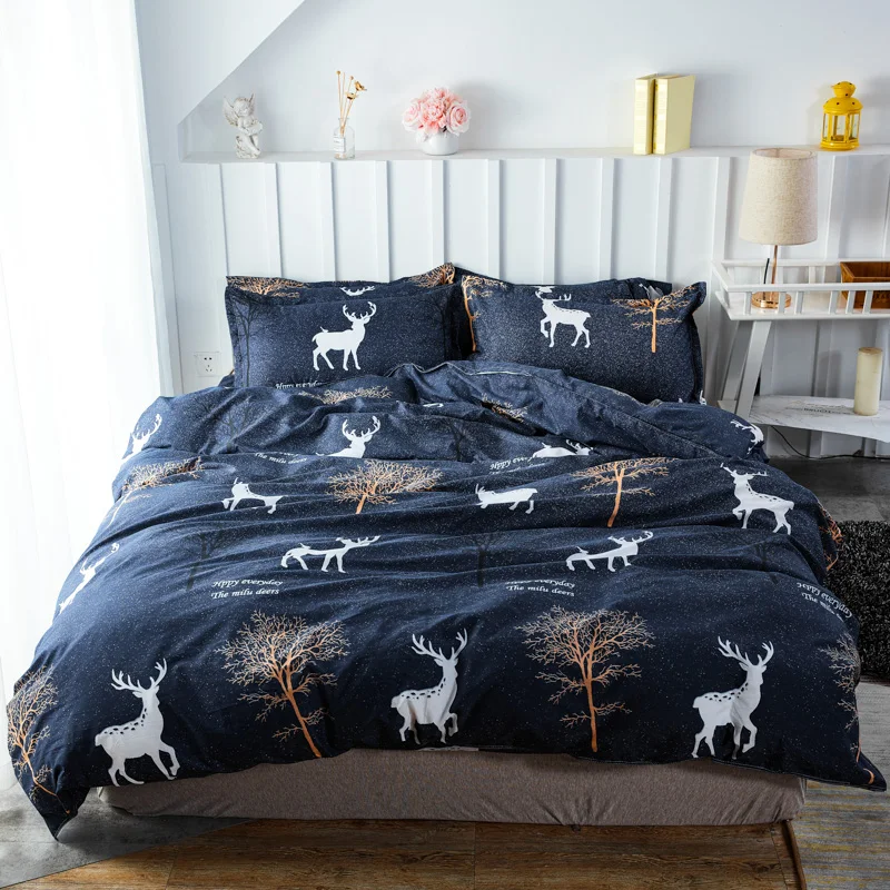 Пододеяльник в нордическом стиле 220x240 Наволочка 3 шт. Комплект постельного белья