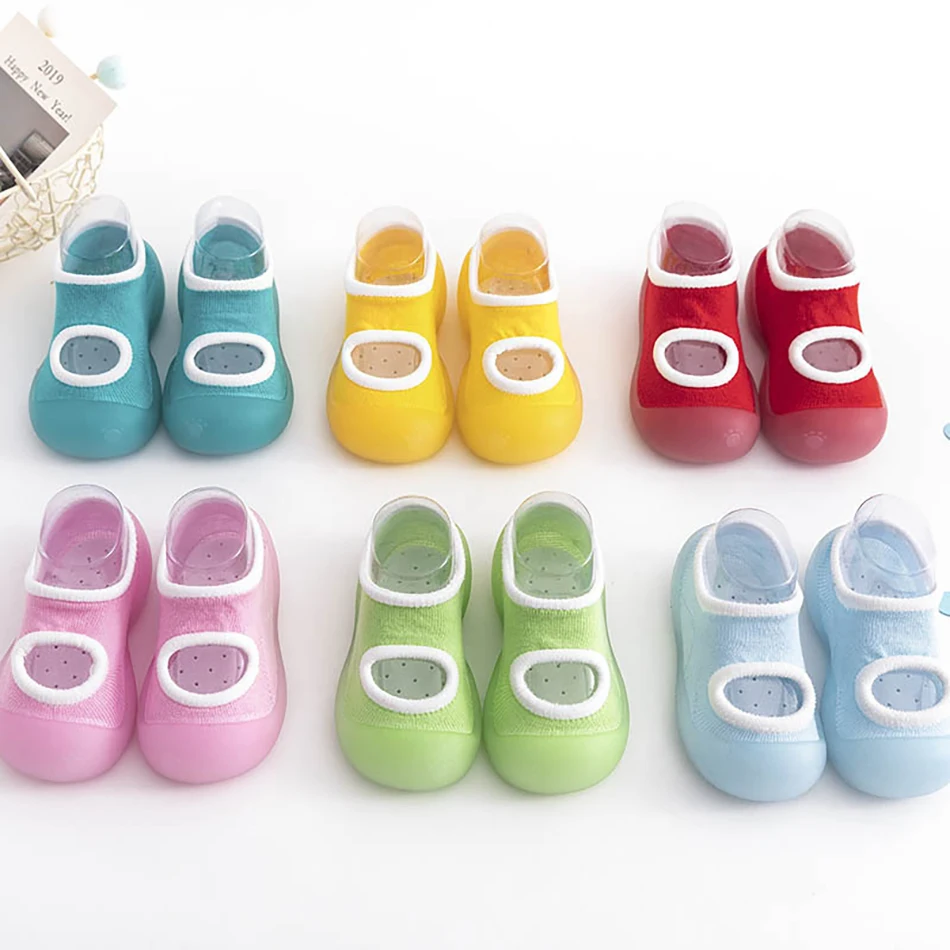 Летняя Бытовая обувь для младенцев однотонные дышащие туфли с двумя отверстиями