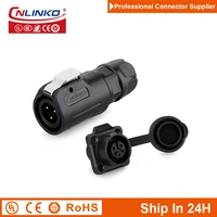 cnlinko lp12 plastic 3pin m12 aviation ip67 waterproof circular wire power connector plug receptacle joint for uav led industry