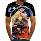 Новинка, футболки Kimetsu No Yaiba с графическим рисунком, топы в стиле аниме Харадзюку, летние мужские футболки, одежда для мальчиков с 3D рисунком, модная мужская футболка