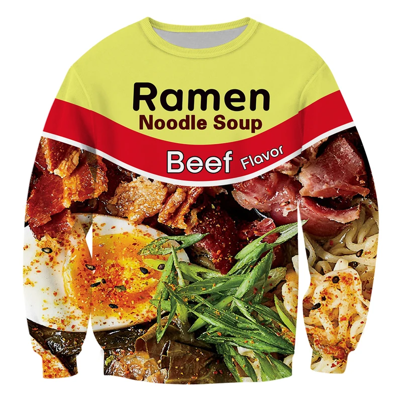 

Cloudstyle 3D мужские свитшоты с принтом еды, забавная Толстовка с принтом Ramen, пуловер с длинными рукавами, уличная одежда из полиэстера