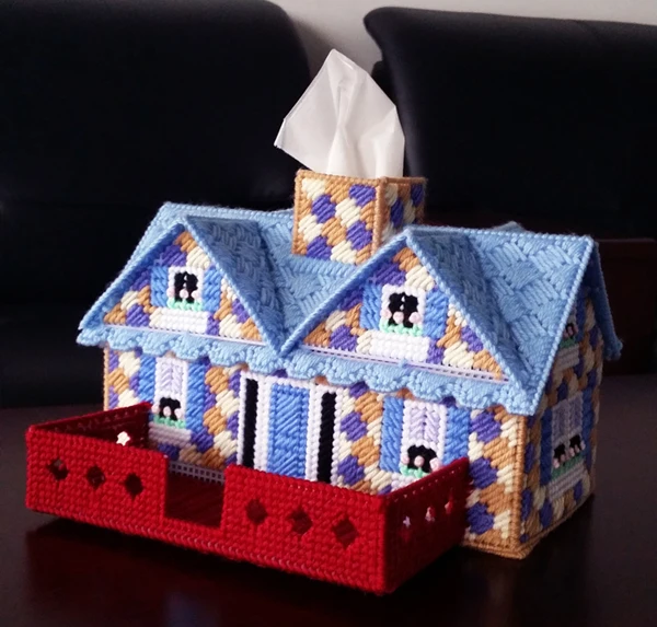 Домашняя коробка для хранения салфеток 25x21x16 см Набор вышивки сделай сам набор