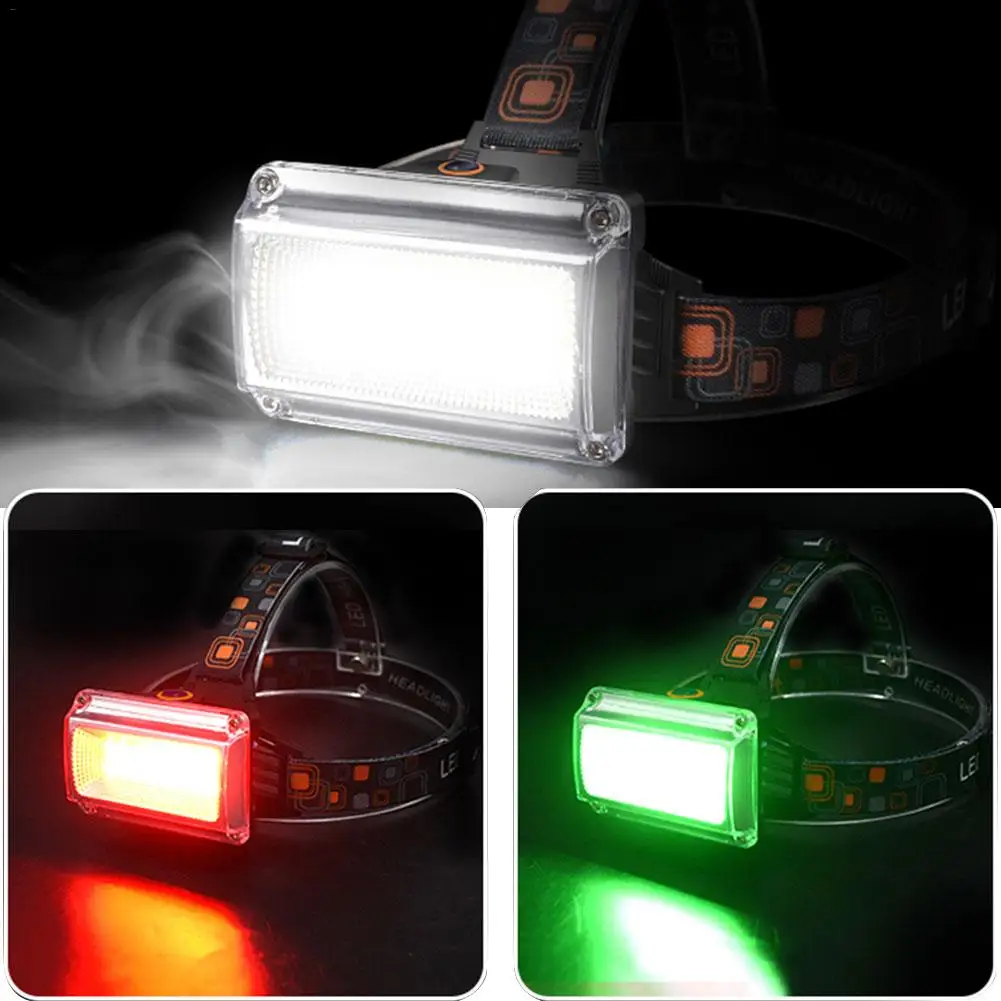 

COB LED Headlight High Brightness Portable Flashlight Outdoor Wearing Flashlight Third Gear Camping Fishing Night Light