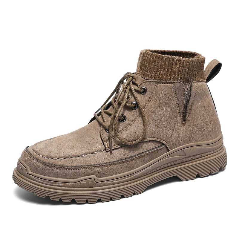 

Dacomfy Winter Men Boots Leather Man Western Ankle Boots Waterproof Lace Up Casual Shoes Sneakers Moccasins Adult Footwear