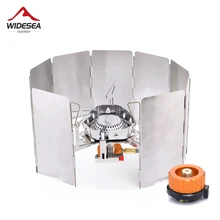 Widesea Camping Cookware Set Gas Stove Wind Proof Outdoor Burner  Adapter Tourism Picnic Equipment Kitchen Accessories Supplies