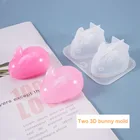 DIY 3D Кролик Смола форма Кристалл эпоксидной смолы форма милый длинноухий Кролик силиконовая форма