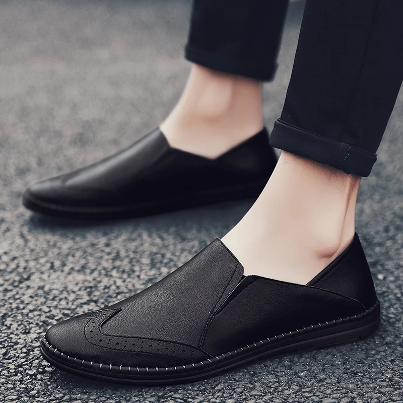 

Мужские повседневные кожаные туфли, модные туфли в стиле хип-хоп, мужские вечерние туфли в британском стиле, деловая обувь, 2021