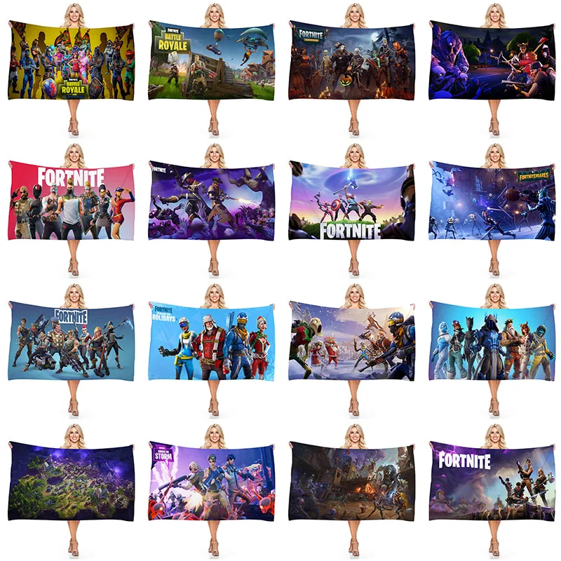 Банное полотенце Fortnite из микрофибры оригинальное мягкое модное быстросохнущее